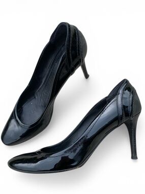 Burberry Black Patent Leather High Heels EU 40 US 10